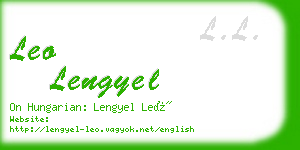 leo lengyel business card